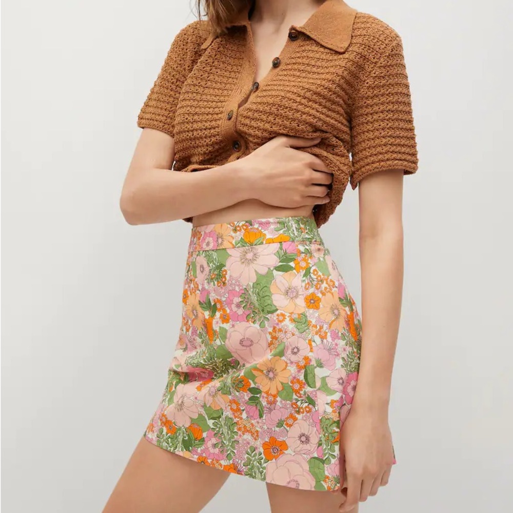Floral Mini Skirt